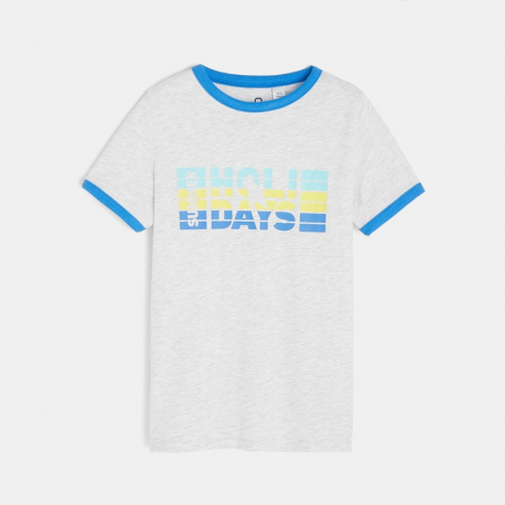 Okaidi T-shirt a message jaune garcon