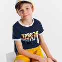 Okaidi T-shirt a message jaune garcon