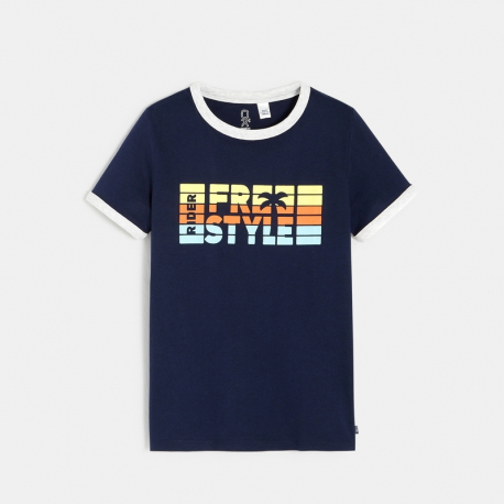Okaidi T-shirt a message jaune garcon