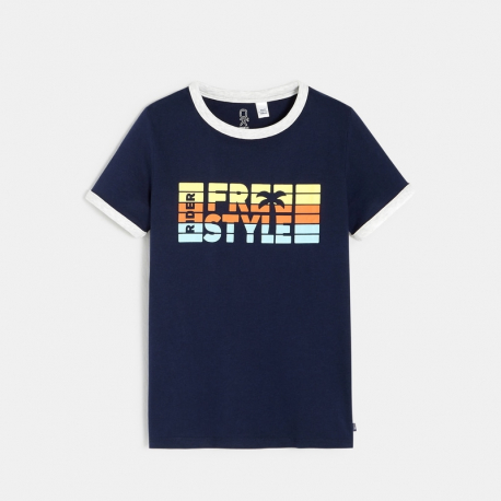 Okaidi T-shirt a message jaune garcon