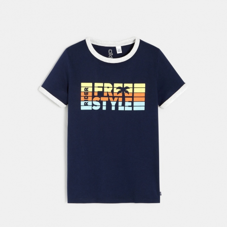 Okaidi T-shirt a message jaune garcon