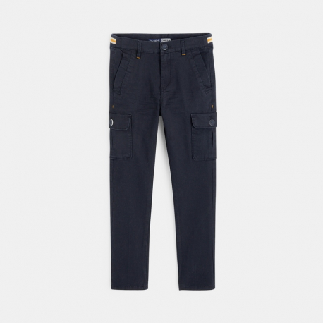 Okaidi Pantalon cargo coupe slim en toile vert garcon