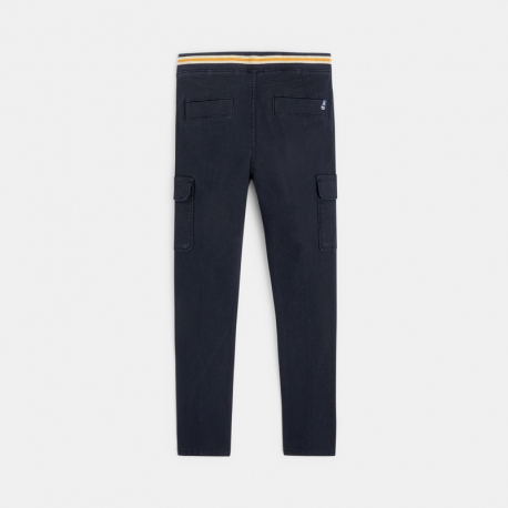 Okaidi Pantalon cargo coupe slim en toile vert garcon