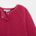 Obaibi Gilet maille jacquard fantaisie rose bebe fille