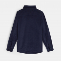 Okaidi Chemise en velours finement cotele bleue garcon