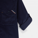Okaidi Chemise en velours finement cotele bleue garcon