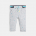 Obaibi Pantalon maille cotelee uni jaune bebe garcon