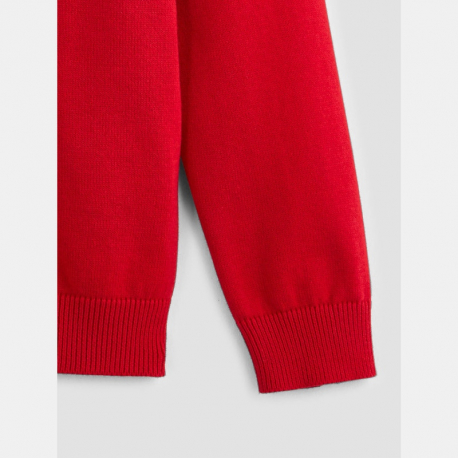 Okaidi Gilet fin col V rouge garcon