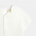 Obaibi Robe pull irisee a patch ours polaire beige bebe fille