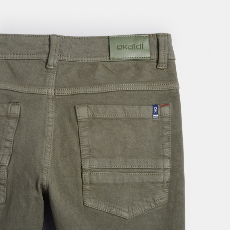 Okaidi Pantalon slim bi-stretch vert garcon