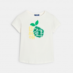 Okaidi T-shirt manches courtes motif ananas rose Fille