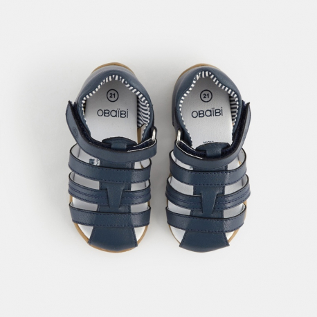 Obaibi Sandales cuir multibrides