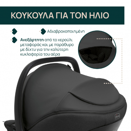 Κάθισμα αυτοκινήτου Chicco Kory Plus Black Satin 40-85 cm