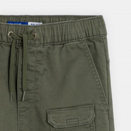 Okaidi Bermuda cargo en toile bleu marine Garcon
