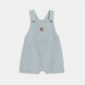 Obaibi Salopette courte rayee et body beige naissance garcon