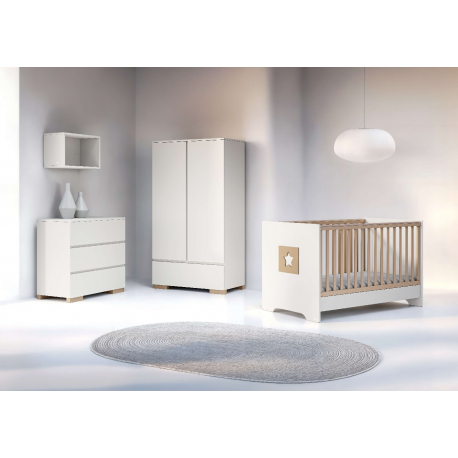 Βρεφικό Κρεβάτι Casababy Stars Ecru/Cappuccino