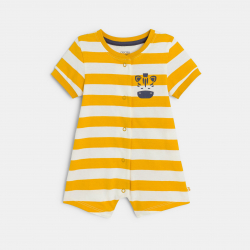Obaibi Combi courte zebre raye jaune bebe garcon