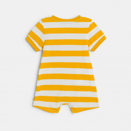 Obaibi Combi courte zebre raye jaune bebe garcon