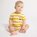 Obaibi Combi courte zebre raye jaune bebe garcon