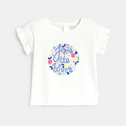 Obaibi T-shirt κεντημένο, βαμβακερό με ιδιαίτερο σχέδιο για μωρά κοριτσάκια
