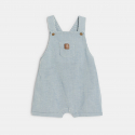 Obaibi Salopette courte rayee et body beige naissance garcon