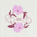 Okaidi T-shirt manches courtes a fleurs mauve Fille