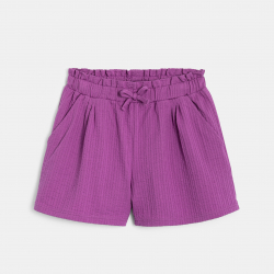 Okaidi Short souple en jersey fantaisie bleu marine Fille