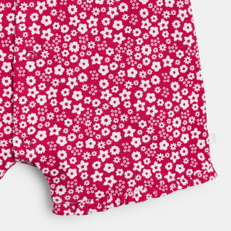 Obaibi Combi courte fleurie rose bebe fille