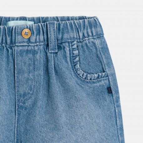 Obaibi Short denim bleu fonce bebe fille