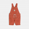 Obaibi Salopette courte orange bebe garcon