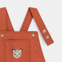 Obaibi Salopette courte orange bebe garcon