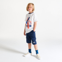 Okaidi Bermuda cargo en toile bleu marine Garcon