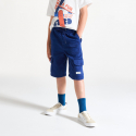 Okaidi Bermuda cargo en toile bleu marine Garcon