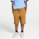 Okaidi Bermuda chino ceinture beige Garcon