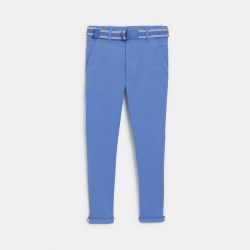 Okaidi Παντελόνι chino slim + ζώνη για αγόρια
