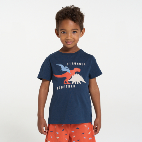 Okaidi Pyjama d&quot;ete 2 pieces en jersey orange Garcon