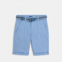 Okaidi Bermuda chino ceinture beige Garcon