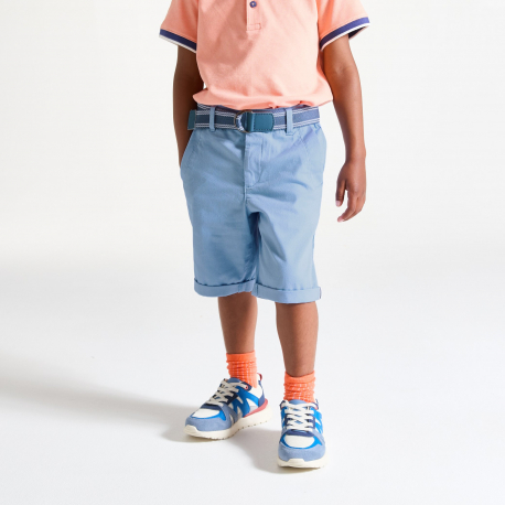 Okaidi Bermuda chino ceinture beige Garcon
