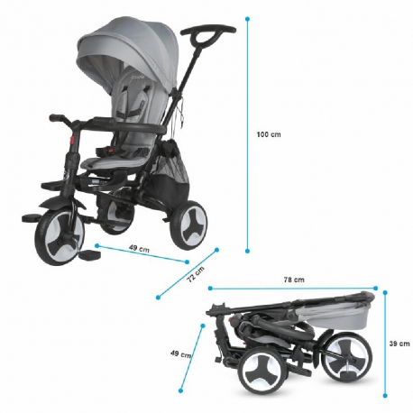 Τρίκυκλο ποδήλατο Coccolle Spectra Plus Neutral Grey