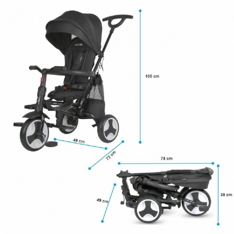 Τρίκυκλο ποδήλατο Coccolle Spectra Plus Jet Black