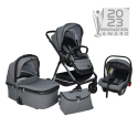 Σύστημα μεταφοράς Bebe Stars Nammas 3in1 Grey