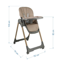 Καρέκλα φαγητού Bebe Stars Milk Beige