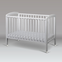 Κούνια Troll Nursery Basic Lux White με ροδάκια