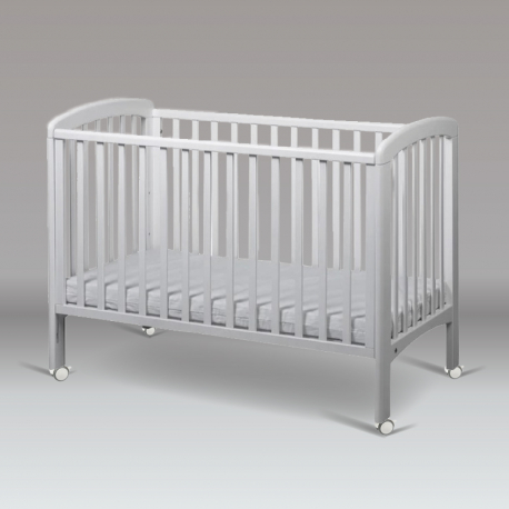 Κούνια Troll Nursery Basic Lux White με ροδάκια