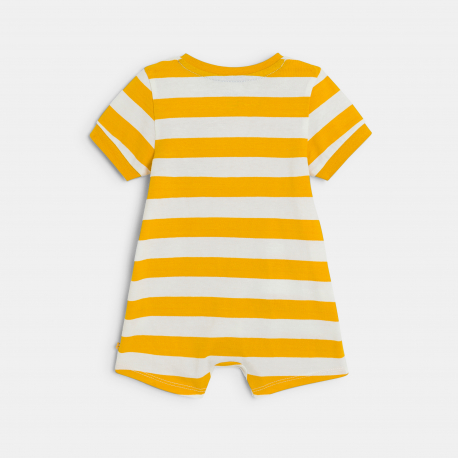 Obaidi Combi courte zebre raye jaune bebe garcon