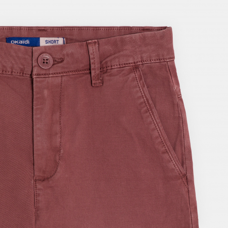 Okaidi Short en toile chocolat Garcon