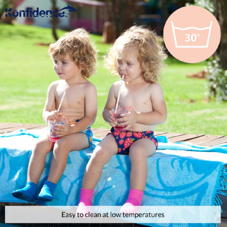Πάνα-μαγιό Konfidence™ Splashy™ AquaNappy e-Flex™ Strawberry Red/Navy One Size