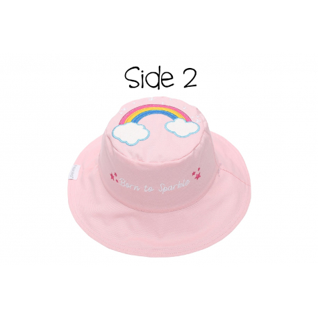 Καπέλο διπλής όψης βαμβακερό FlapJackKids Rainbow/Unicorn 6-24 μηνών