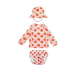Σετ μπλούζα, πάνα-μαγιό και καπέλο Zoocchini™ Strawberry 12-24 μηνών
