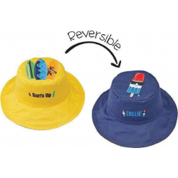 Καπέλο διπλής όψης βαμβακερό FlapJackKids Surfer/Popsicle 6-24 μηνών